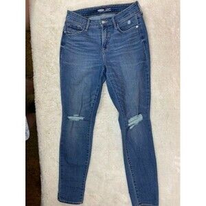Old Navy Size 6 Women Pop Icon Skinny Jean High Rise Slim Secret Pocket Distress